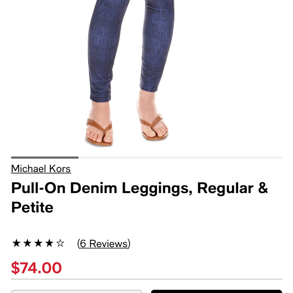 MICHAEL KORS Pull On Denim Leggings